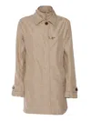 Fay Technical Poplin Nude Morning Coat In Neutral