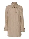 Fay Virginia Morning Gancio Coat In Beige