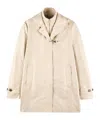 Fay Technical Poplin Nude Morning Coat In Neutral