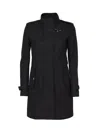Fay Single Breasted Trench Coat In Black