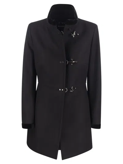 Fay Virginia Wool Coat In Black