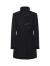 Fay Virginia 3 Hooks Coat In Black