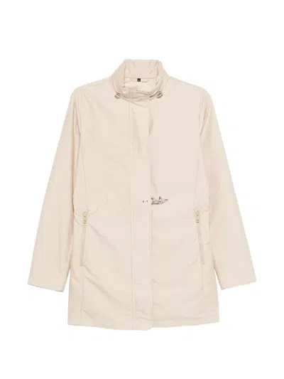 Fay Winter Coat Functional High Collar In Neutral