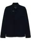 Fay Blue Jacket In Wool With Hook And Pockets In Blue