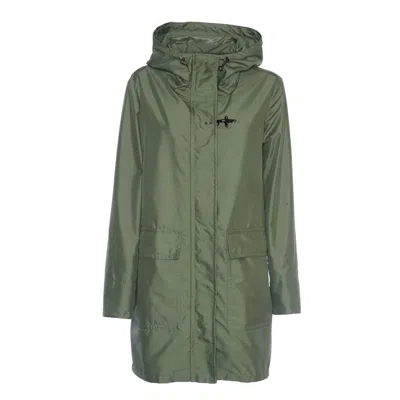 Fay Water-repellent Technical Poplin Parka With Concealed Snap Pockets