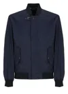 Fay Bomber Style Hooded Short Jackets In Blue