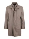 Fay Waterproof Nylon Down Jacket Coat In Beige