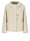 Fay Waterproof Short Parka Jacket In Beige