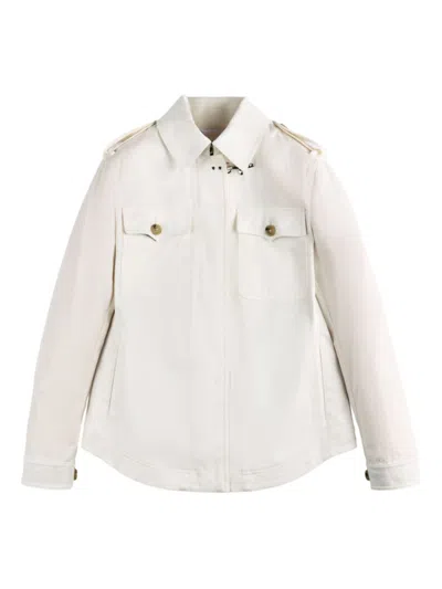 FAY WOMEN WHITE COLLARED JACKET
