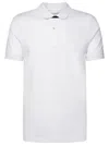 Fay Stretch Piquet Ribbed Polo In White