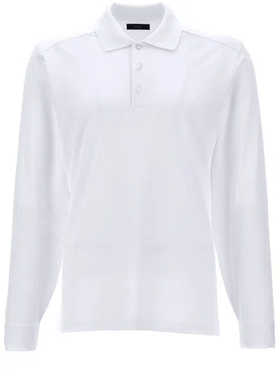 Fay Logo-embroidered Polo Shirt In White