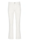 Fay Logo-patch Mid-rise Cropped Jeans In White