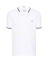 Fay Striped Pique Polo Ribbed Collar