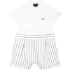 FAY WHITE ROMPER FOR BABY BOY WITH LOGO