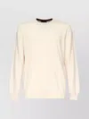 Fay White Round Neck Pullover