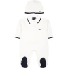 Fay White Set For Baby Boy With Logo In White