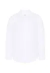 Fay White Shirt For Boy With White Logo In White
