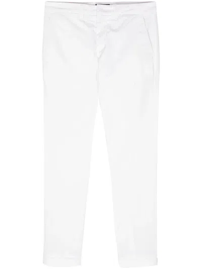 Fay White Stretch-cotton Capri Trousers