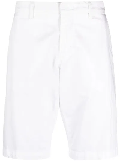 Fay White Stretch Cotton Shorts