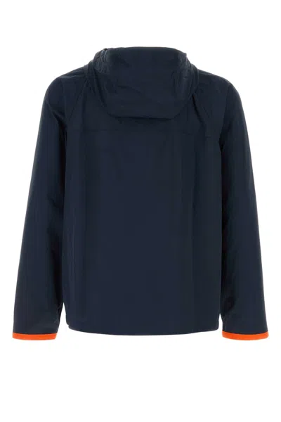 Fay Windbreaker With Hood In Blunavy