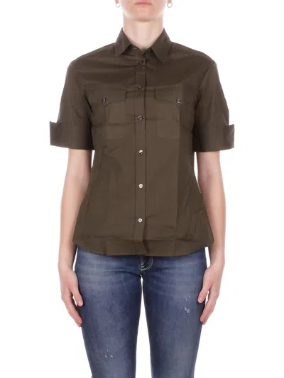 Fay Woman Shirt Ncwa252600 Szgrv613 Shirt M\corta Green In Brown