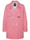 Fay Magenta Double-breasted Parka In Pink