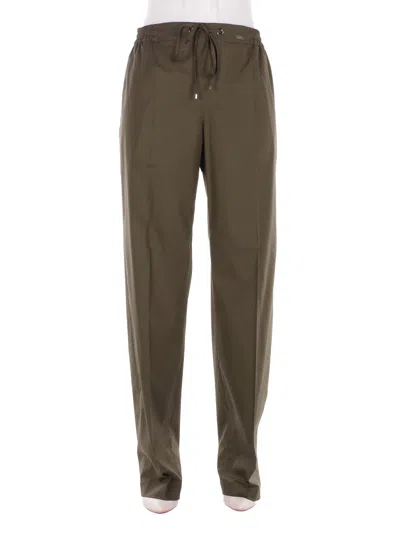 Fay Woman Trousers Ntw8152487 Szdhv613 Easy Pant With Green Plaques