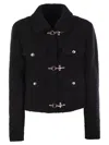 Fay 3-hook Wool Jacket In Black