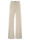 Fay Women 5-pocket Trousers In Stretch Cotton Drill In Neutral