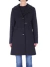 Fay Navy Virgin Wool Blend Coat In Blue