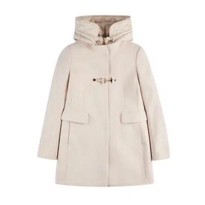 FAY WOMEN'S COATS FAY - TOGGLE COAT DB FRONT NYLON - IVORY