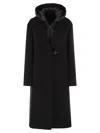 Fay Women Double Front Coat In Wool And Cashmere In Black