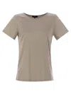 Fay Jersey T-shirt With Boat Neckline In Multicolor