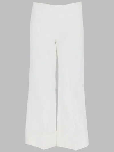 Fay Women's Mini Cotton Blend Trousers In White