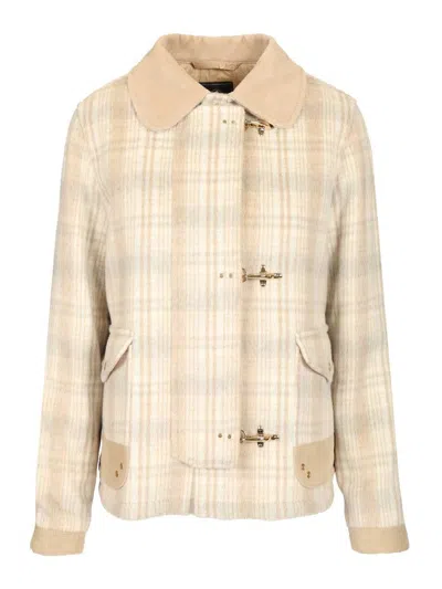 Fay Mini 3ganci Interno Trapunta Coats White In Neutral