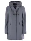 Fay Women Toggle Coat In Wool Cloth In Gray
