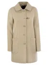 Fay Wool And Cashmere Coat In Cream