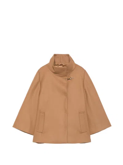 Fay Wool And Cashmere Cape In Beige