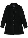 Fay Single-breasted Coat In Black