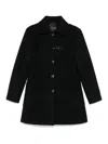 Fay Single-breasted Coat In Black