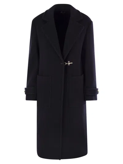Fay Wool And Cashmere Coat In Black