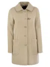 Fay Wool And Cashmere Coat In Cream