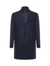 Fay Wool And Cashmere Double Coat In Blue