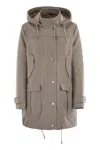 Fay Wool And Cashmere Cloth Parka In Gray