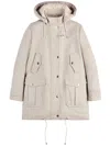 Fay Wool And Cashmere Parka In Gray