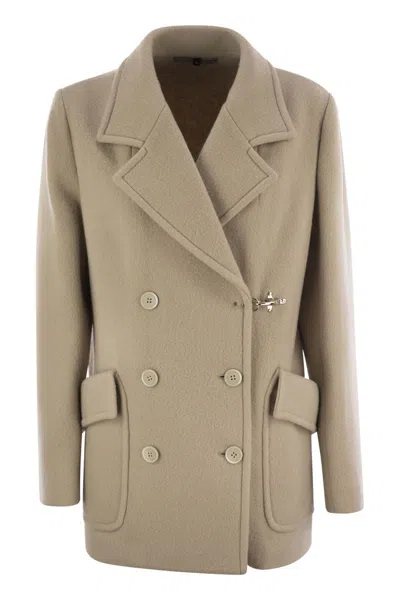 FAY FAY WOOL AND CASHMERE PEACOAT