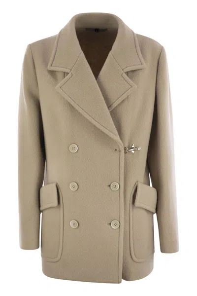 FAY FAY WOOL AND CASHMERE PEACOAT