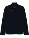 Fay Blue Jacket In Wool With Hook And Pockets