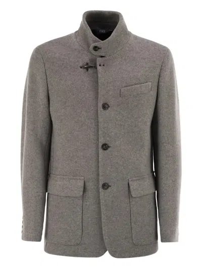 FAY WOOL BLEND SINGLE BREASTED BLAZER