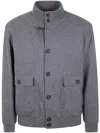 Fay Bomber In Lana In Gray